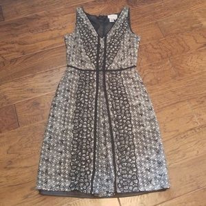 Adrianna Papell Linen - blend dress. Great detail!